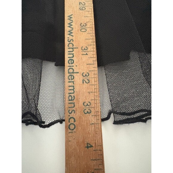 Vtg Mesh Speechless Dress Size 7 Black Lace Y2K Babydoll Fairy Whimsigoth - Picture 9 of 16